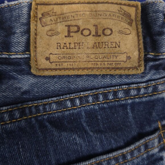 Polo Ralph Lauren Mens Hampton Straight Blue Denim Jeans Size 40x30 RL Logo - Picture 5 of 7